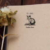 Leuke Cat Custom Book Ex Libris Zelfinktende Stempel