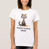 Leuke Cat Koffie Vrouwen Basic T-shirt (Voorkant)