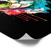 Leuke Cat Motif Pop Art Cat Poster (Hoek)