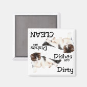 Leuke Cat Vaatwasser Magneet (Voorkant / Achterkant)