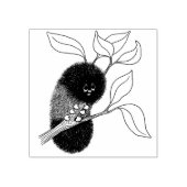 Leuke Caterpillar op een bladtak Rubber Stamp Rubberstempel (Afrduk)