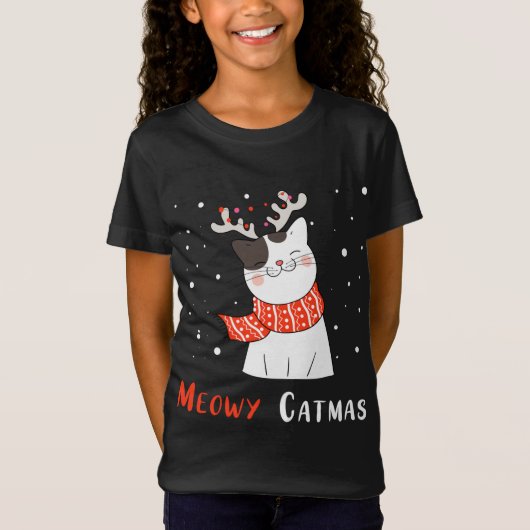 Leuke Catmas Rendier Kerstkat Kitten Lover XM T-shirt (Voorkant)