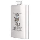 Leuke chagrijnige oude verpleegster flacon (Links)