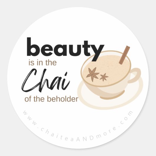 Leuke Chai Puns en Chai of the Beholder Ronde Sticker (Voorkant)