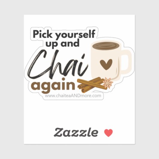 Leuke Chai Puns en Chai opnieuw Sticker (Vel)