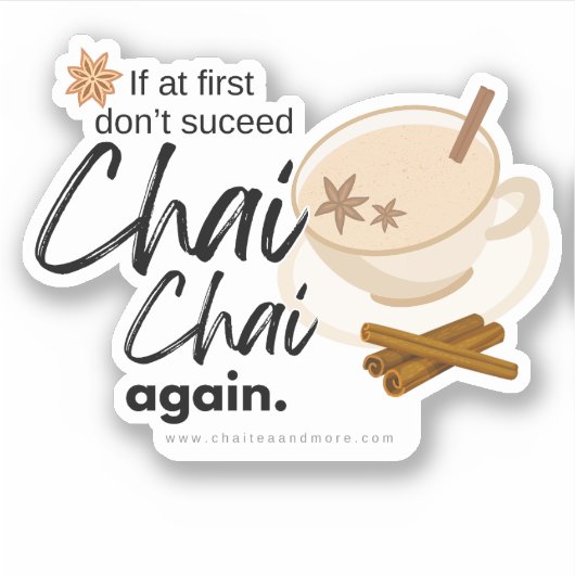Leuke Chai Puns en Quote Sticker (Voorkant)