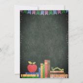Leuke Chalkboard Preschool Afstuderen Invitation Kaart (Achterkant)