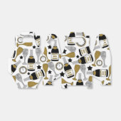 Leuke champagne patroon partij gunst doos bedankdoosjes (Uitgevouwen)