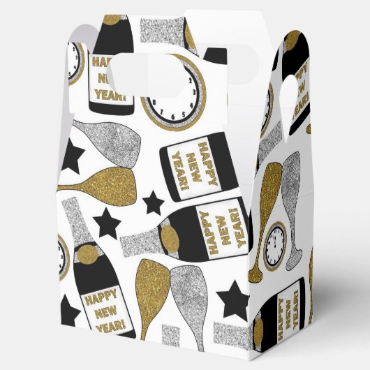 Leuke champagne patroon partij gunst doos bedankdoosjes (Geopend)