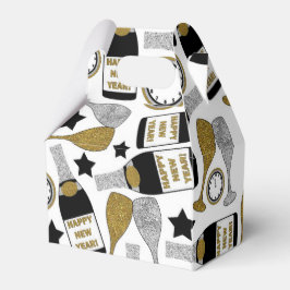 Leuke champagne patroon partij gunst doos bedankdoosjes