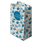 Leuke Chanoeka Patroon Gift Bag Klein Cadeauzakje (Voorkant Gekanteld)