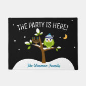 Leuke Chanoeka Uil & Menorah Party Deurmat (Voorkant)