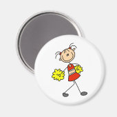 Leuke Cheerleading Stick Figuur Magnet (Voorkant / Achterkant)