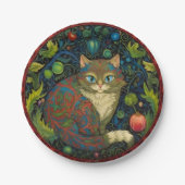 Leuke Cheshire Cat art nouveau stijl Papieren Bordje (Voorkant)