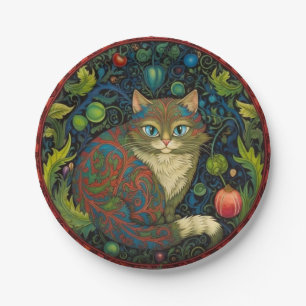 Leuke Cheshire Cat art nouveau stijl Papieren Bordje