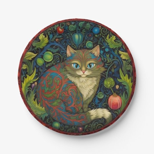 Leuke Cheshire Cat art nouveau stijl Papieren Bordje (Voorkant)