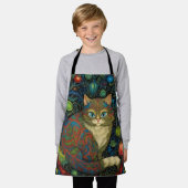 Leuke Cheshire Cat art nouveau stijl Schort (Gedragen)