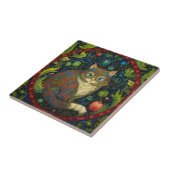 Leuke Cheshire Cat art nouveau stijl Tegeltje (Zijkant)