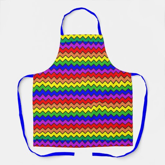 Leuke Chevron Rainbow Kleurrijk Schort (Voorkant)