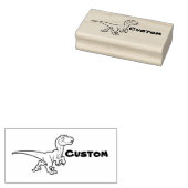 Leuke chibi raptor 082018 rubberstempel (Gestempeld)