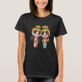 Leuke Chibi stijl Cambodjaanse Khmer Apsara BFF vr T-shirt (Voorkant)