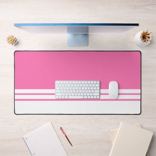 Leuke Chic Heldroze Wit Rand Racing Strepen Bureaumat (Kantoor 1)