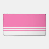 Leuke Chic Heldroze Wit Rand Racing Strepen Bureaumat (Voorkant)