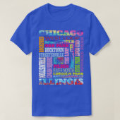 Leuke Chicago Illinois Windy City buurten De T-shirt (Design voorkant)