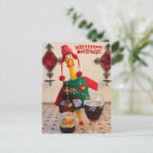 Leuke Chicken Christmas Briefkaart! Feestdagenkaart (Staand voorkant)