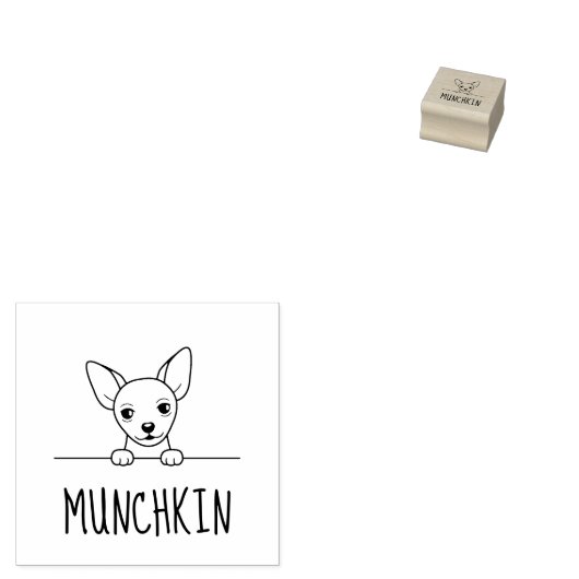 Leuke Chihuahua Hond Aangepaste Naam Rubberstempel (Gestempeld)