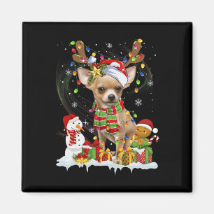 Leuke Chihuahua Kerst Lelijke Hond Santa Hoed Ligh Magneet