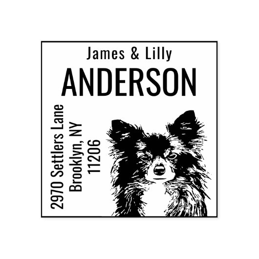 Leuke Chihuahua retouradres Rubberstempel (Afrduk)