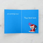 Leuke Chihuahua Santa Feestdagen Kaart (Binnen)