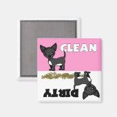 Leuke Chihuahua Schoon/Vuile Vaatwasser Magneet (Voorkant / Achterkant)