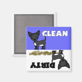 Leuke Chihuahua Schoon/Vuile Vaatwasser Magneet (Voorkant / Achterkant)