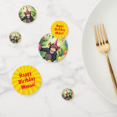 Leuke Chimpanzee Kind Wild Oerwoud Monkey Verjaard Confetti (Groep)