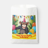 Leuke Chimpanzee Kind Wild Oerwoud Verjaardag Bedankzakje (Voorkant)
