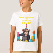 Leuke Chimpanzee Kind Wild Oerwoud Verjaardag T-shirt (Voorkant)