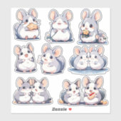 Leuke Chinchillas Custom-Cut Vinyl Stickers (Vel)