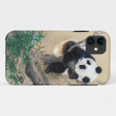 Leuke Chinese schattige zoete pluizige pandabeer b Case-Mate iPhone Case (Achterkant (horizontaal))
