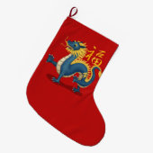 Leuke Chinese Zodiac Dragon "Fortune" Rood Grote Kerstsok (Voorkant (Hangend))