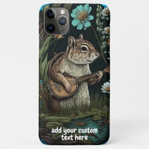 Leuke Chipmunk Banjo Wildflower Cottagecore Custom Case-Mate iPhone Case