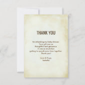 Leuke Chipmunk en Pumpkin Baby shower Bedankt (Achterkant)