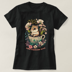 Leuke Chipmunk in een kopje wilde bloem, Chipmunk  T-shirt