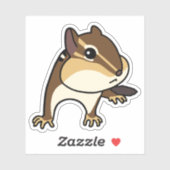 Leuke Chippy Chipmunk Sticker! クールなシマリス の ス テ ッ カ  Sticker (Vel)