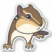 Leuke Chippy Chipmunk Sticker! クールなシマリス の ス テ ッ カ  Sticker (Voorkant)