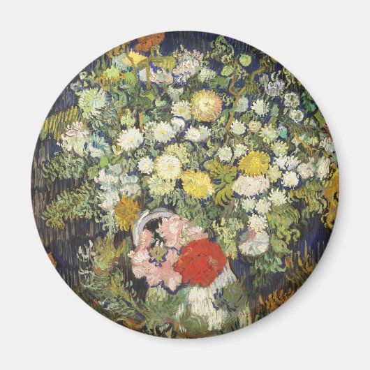 Leuke chique bloemen magneet (Voorkant)