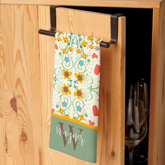 Leuke chique bloemenstijlvolle Daisy aangepaste mo Theedoek