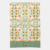 Leuke chique bloemenstijlvolle Daisy aangepaste mo Theedoek (Verticaal)