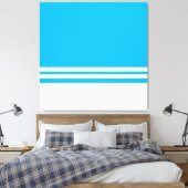 Leuke chique lichtblauwe hemelsblauwe witte basis  canvas afdruk (Insitu (Slaapkamer))